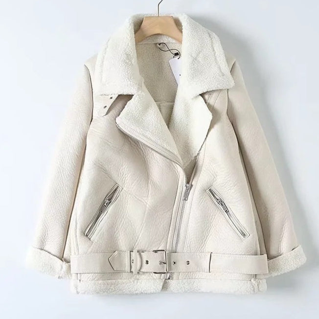 Elena™ | Luxury Winter Lambskin Coat