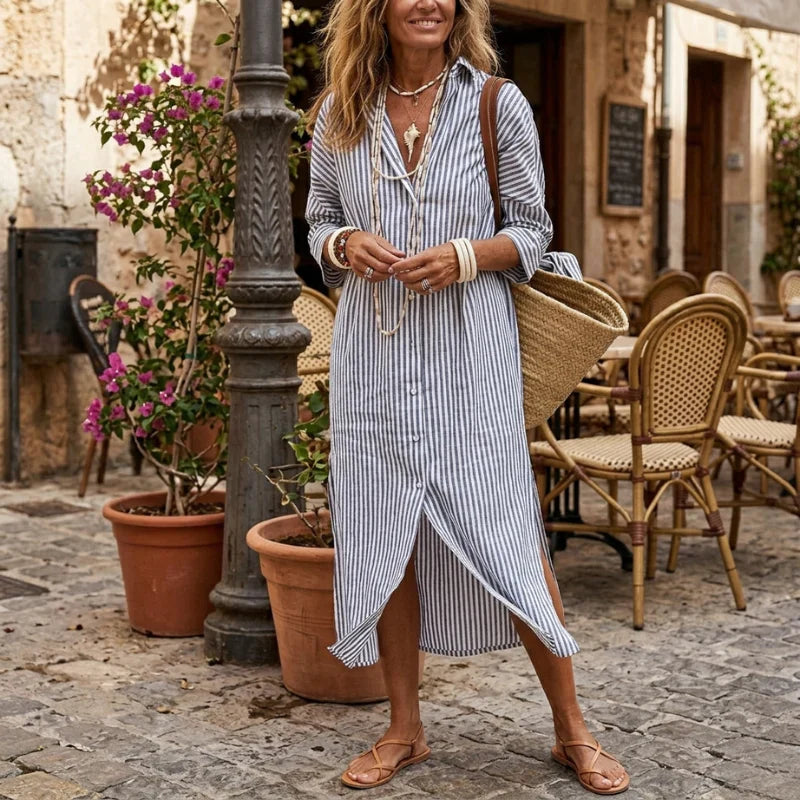 Nichole™ Elegant Striped Summer Dress