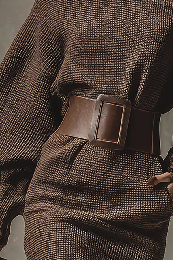 Chloé | Short Knitted Dress with Fitted Belt