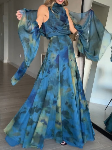 Sienna Tie-Dye Chiffon Tank Top &amp; Skirt Set