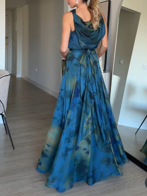 Sienna Tie-Dye Chiffon Tank Top &amp; Skirt Set