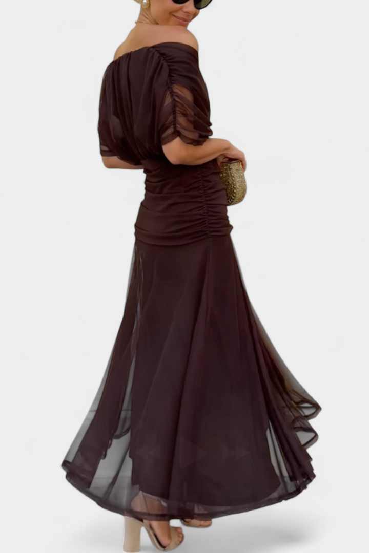 Alora™ | Long Floral Dress with V-Neck