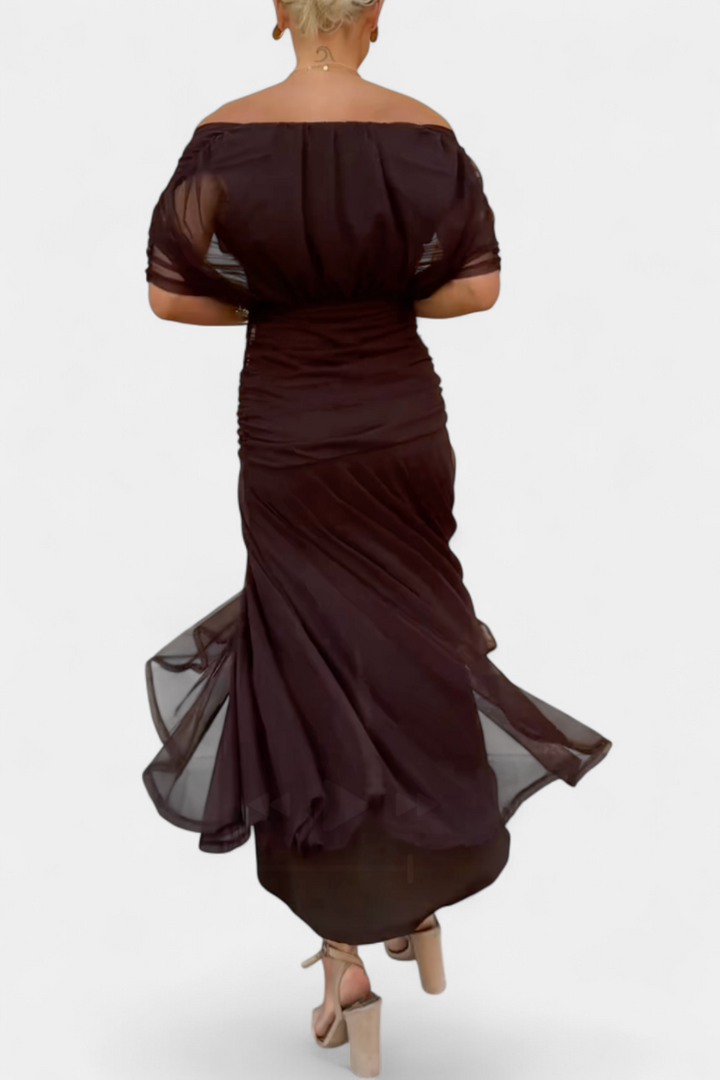 Helena | Long Floral Dress with V-Neck
