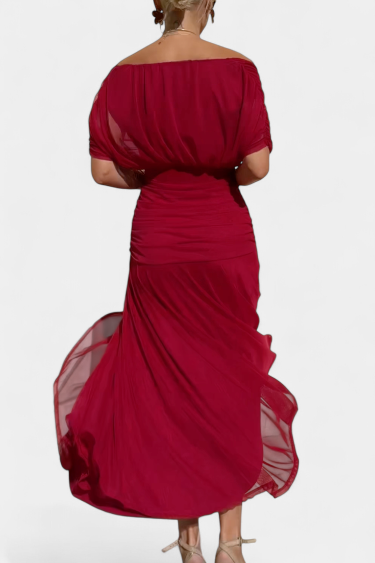 Alora™ | Long Floral Dress with V-Neck
