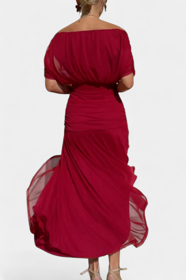 Alora™ | Long Floral Dress with V-Neck