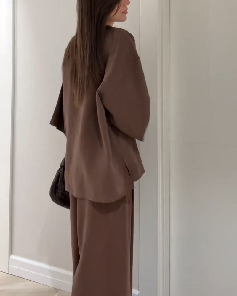 Sienna V-Neck Top &amp; Pants Set