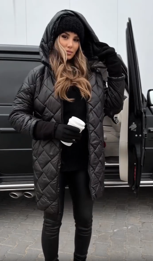 Bogna | Elegant Quilted Down Jacket with Hood