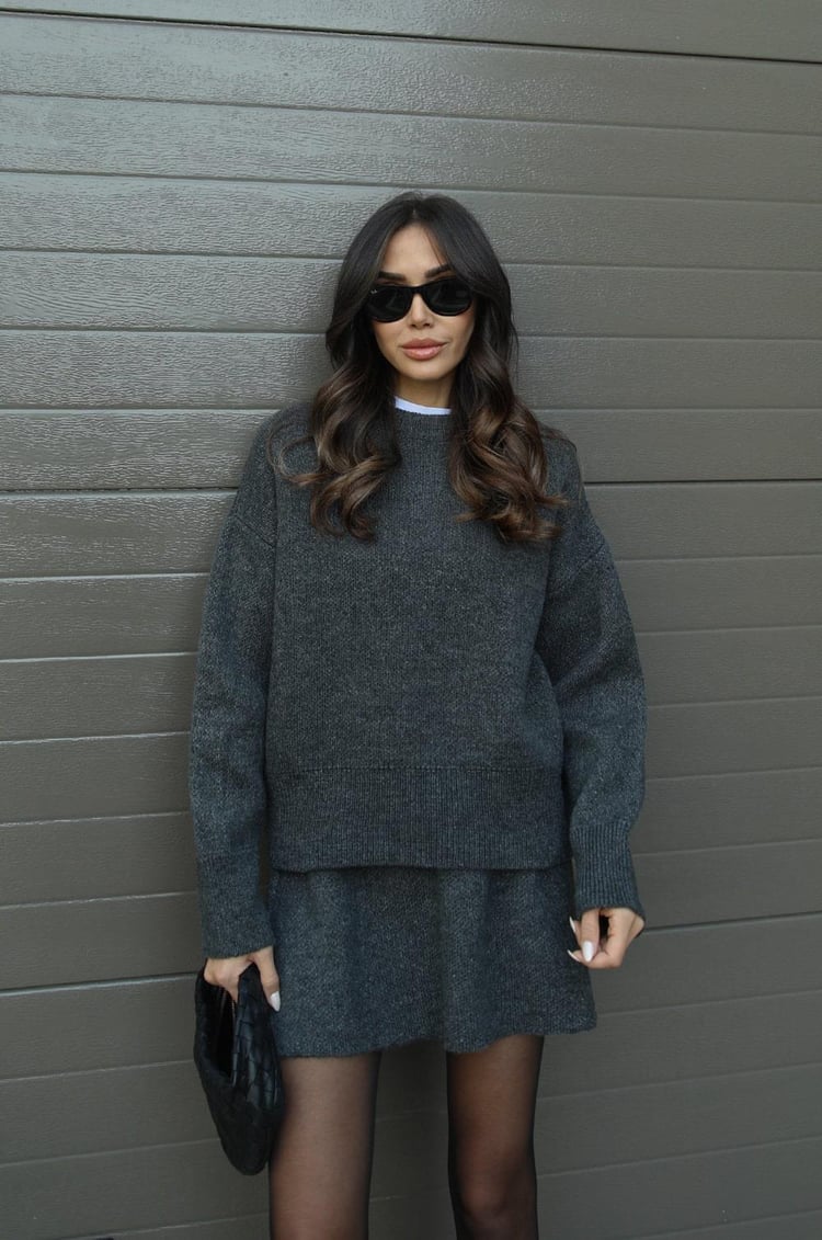 Bella Ribbed Sweater &amp; Skirt Set
