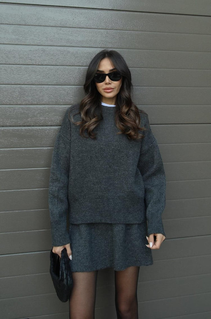 Bella Ribbed Sweater &amp; Skirt Set