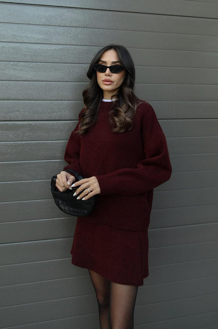 Bella Ribbed Sweater &amp; Skirt Set