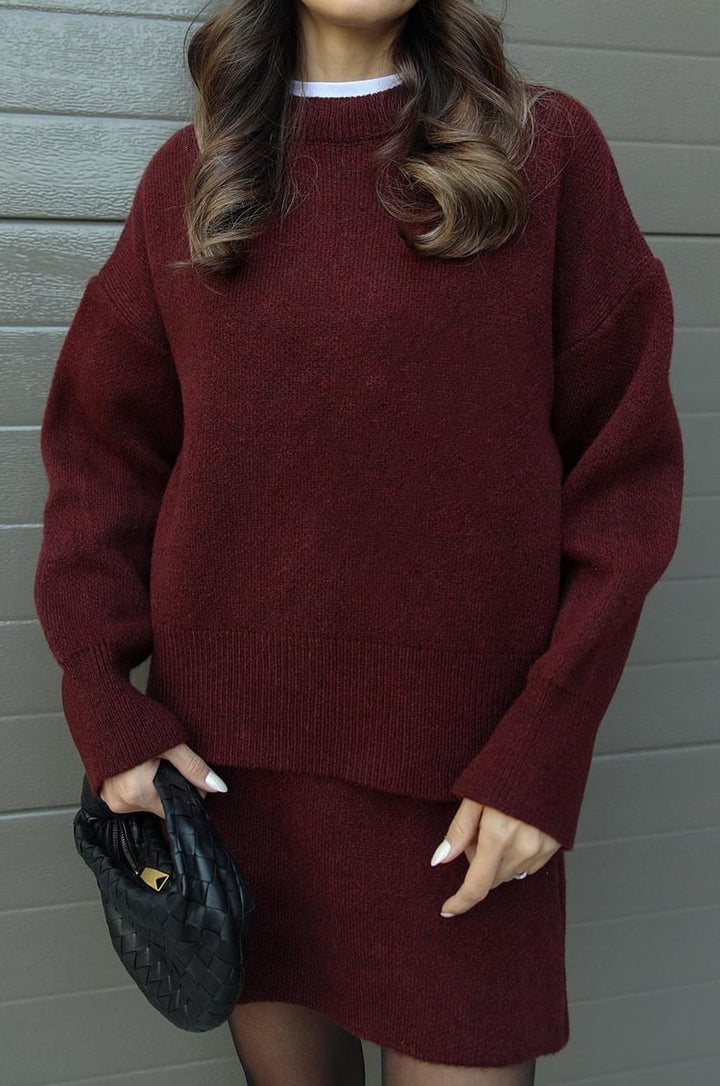 Bella Ribbed Sweater &amp; Skirt Set