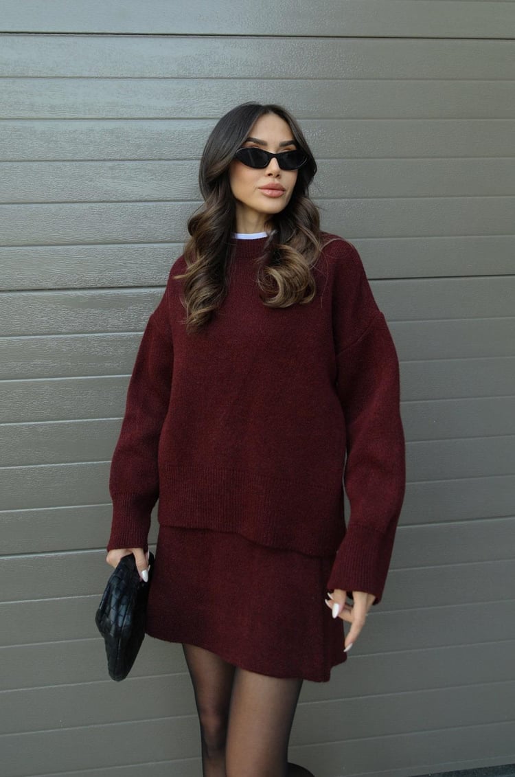Bella Ribbed Sweater &amp; Skirt Set
