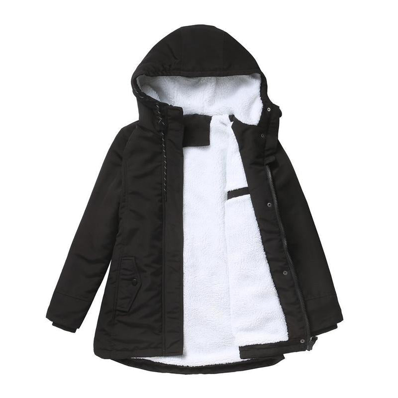 AMINA™ - Thick Winter Coat with Hood and Quilted Lining for Winter Warmth