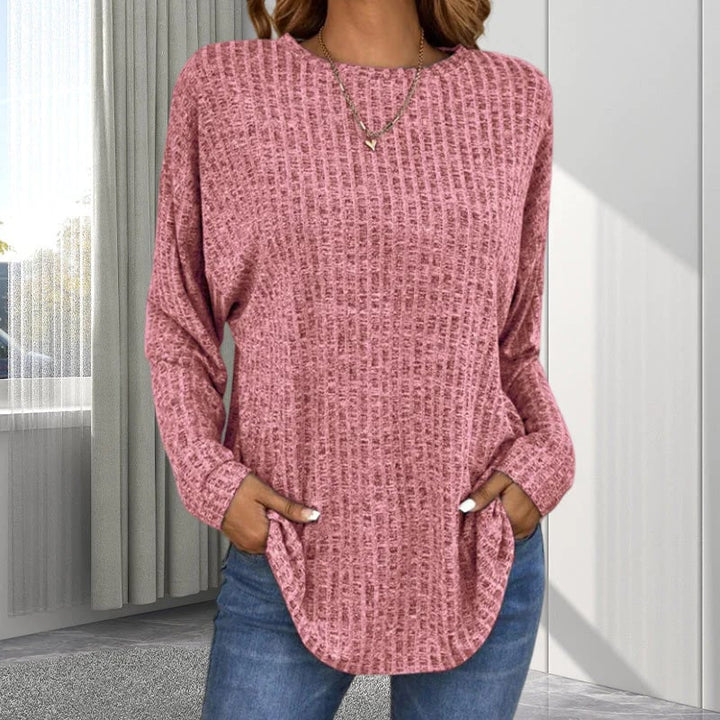 🌸Casual Long Sleeve Knit Sweater Soft Cotton Blend, Loose Fit &amp; Multiple Colors!