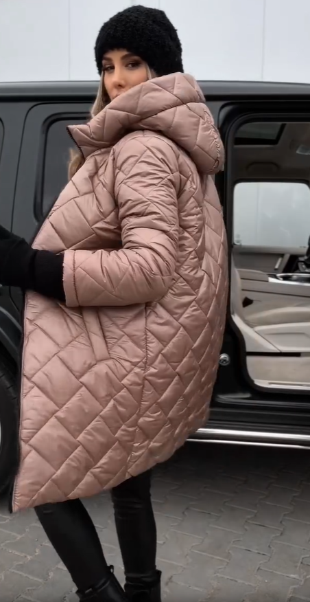 Bogna | Elegant Quilted Down Jacket with Hood