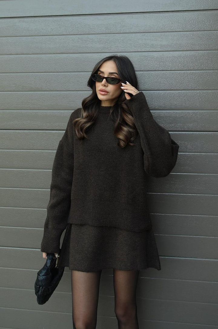 Bella Ribbed Sweater &amp; Skirt Set