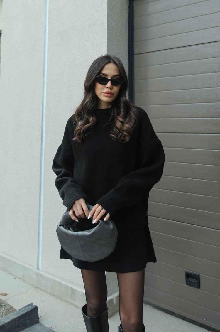 Bella Ribbed Sweater &amp; Skirt Set